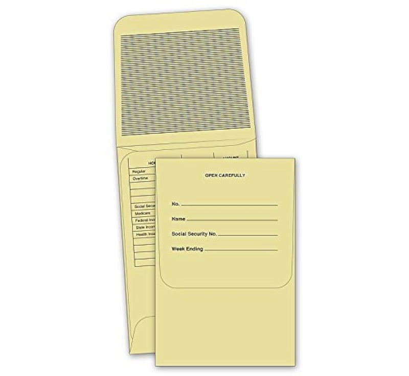 Park Forms USA ABC Coin Payroll Envelope, 3 1/8 x 4 5/8", Brown Kraft - Pack of 500 Envelopes - Image 1